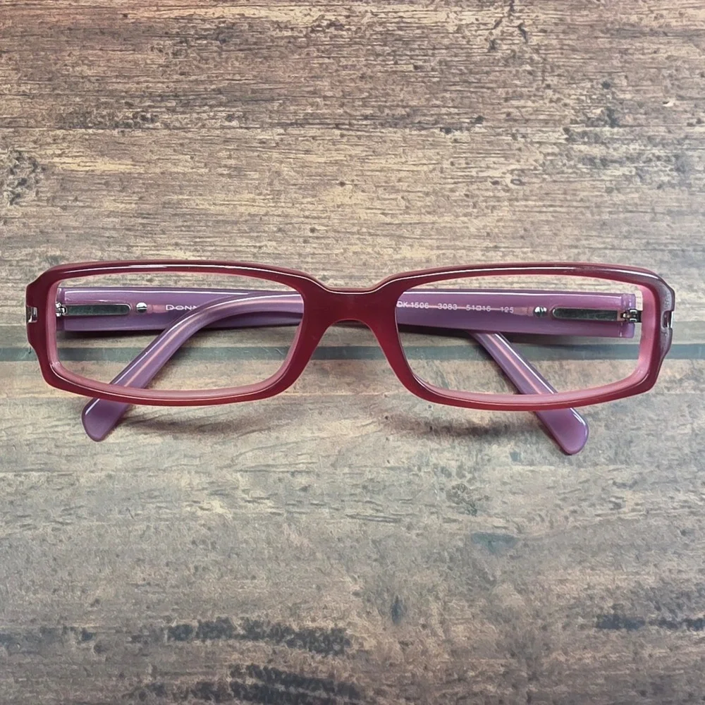 Donna Karan DK 1506 3083 Purple Rectangular Eyeglasses Frames Italy 51-16-125